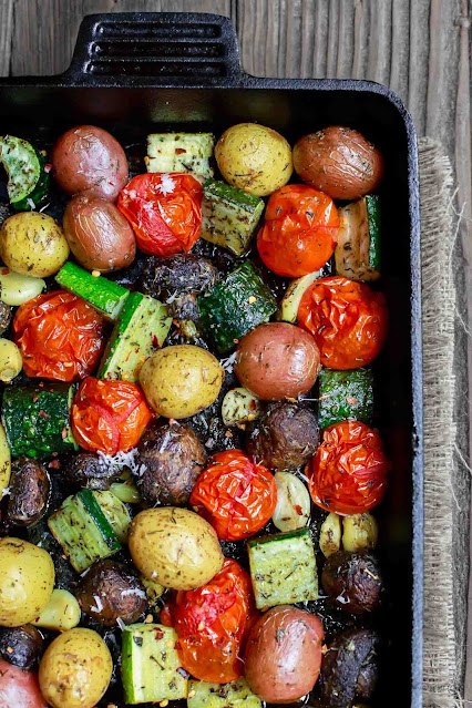 Gegrilltes Gemüse aus dem Backofen