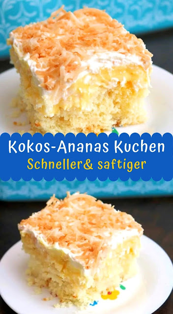 Einfacher Kokos-Ananas Kuchen