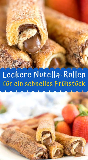 Nutella-Rollen für ein schnelles Frühstück