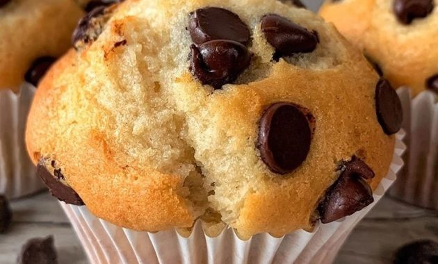 Amerikanische Chocolate Chip Muffins