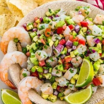 Ceviche mit Garnelen und Avocado - fertig in 20 Minuten