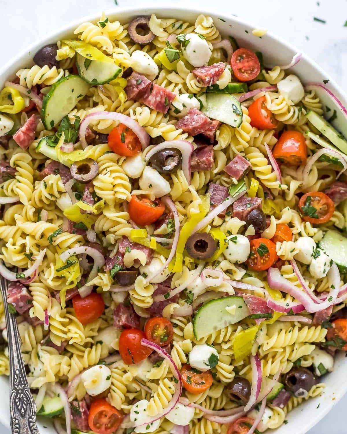 Italienischer Nudelsalat - Einfach und gesund - fertig in 20 Minuten