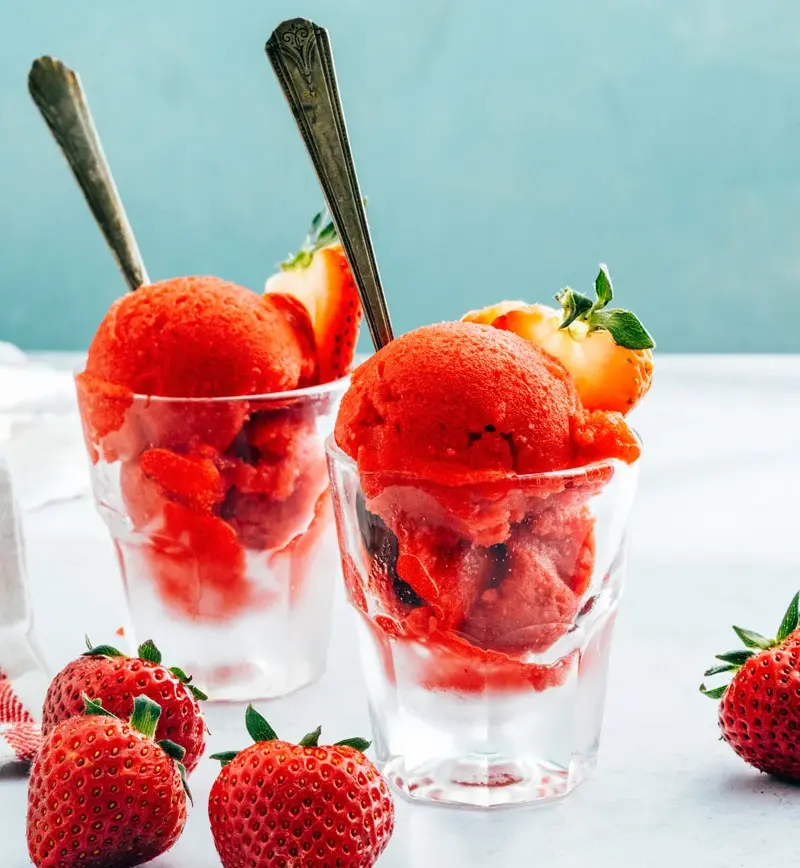 Erdbeer-Sorbet - Einfache Rezepte