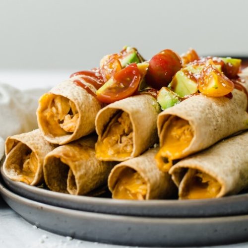 Taquitos mit Hähnchen und Käse im Slow Cooker