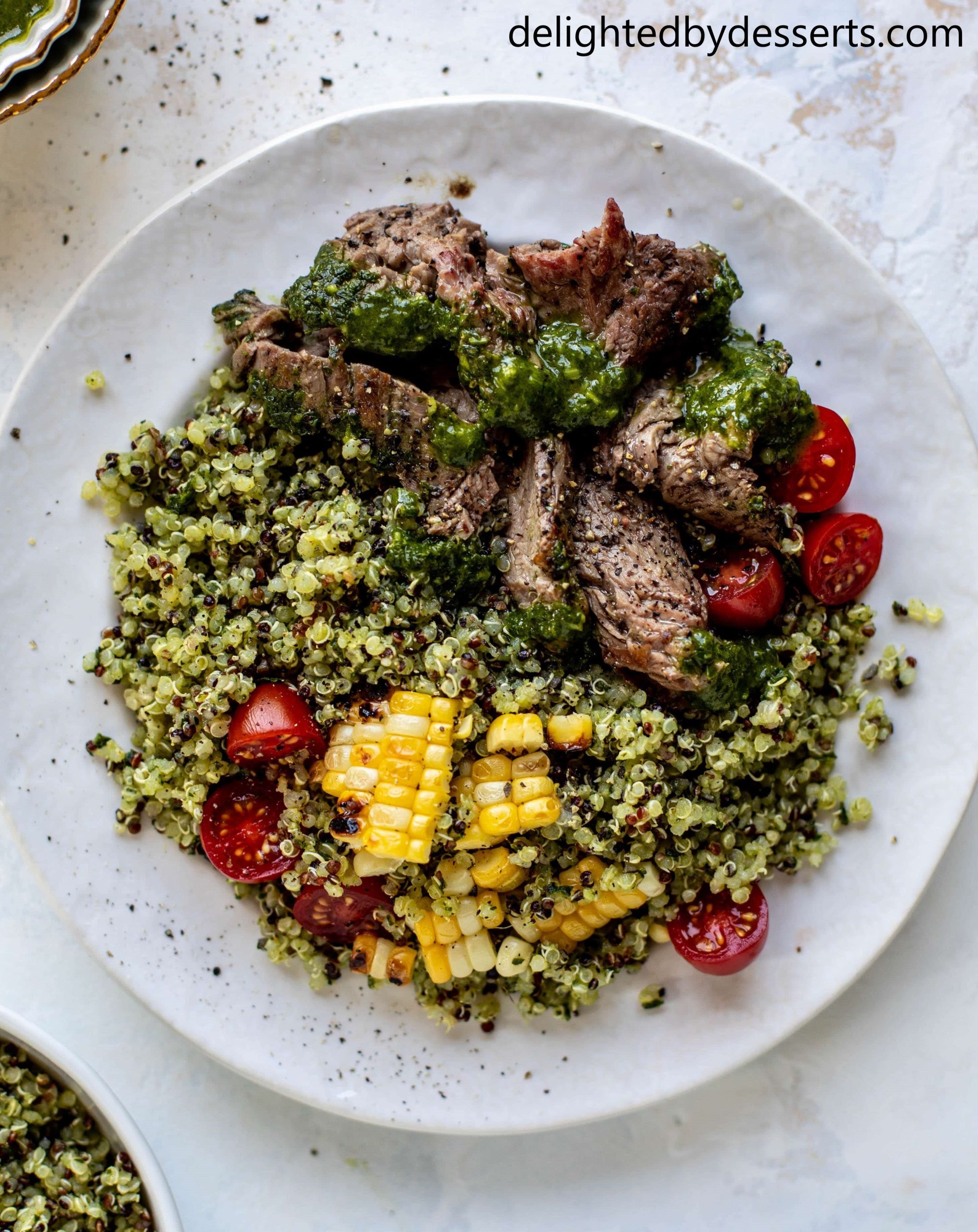 Chimichurri-Quinoa mit Flankensteak