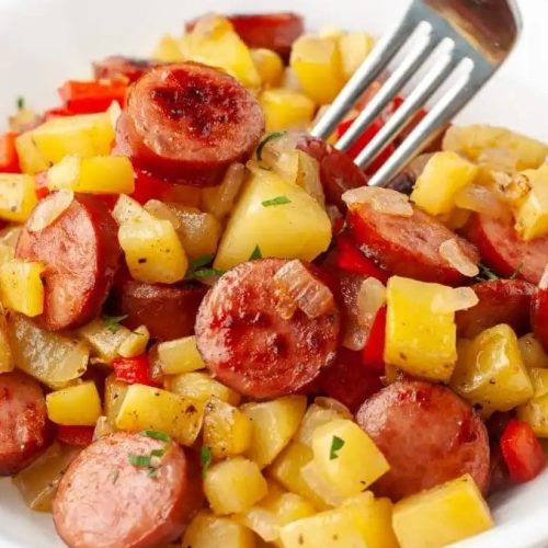 Kielbasa und Kartoffeln