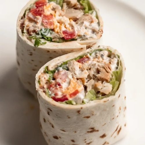 Wraps mit Hähnchen und Bacon