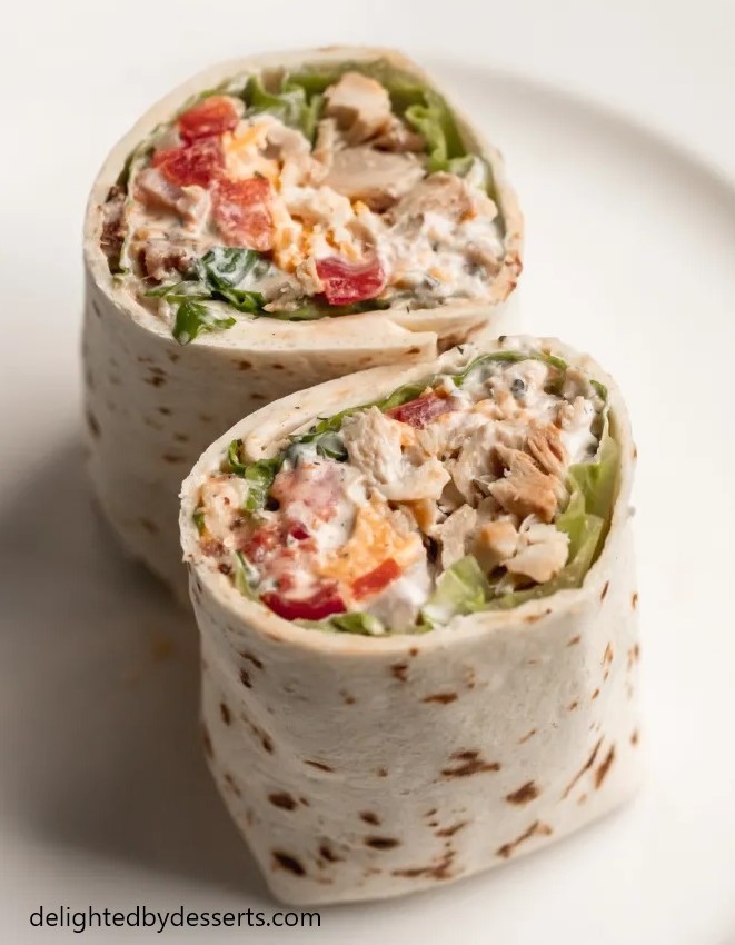 Wraps mit Hähnchen und Bacon