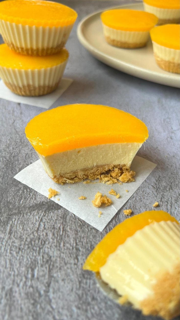 No-Bake Mini Mango Cheesecakes - Einfache Rezepte