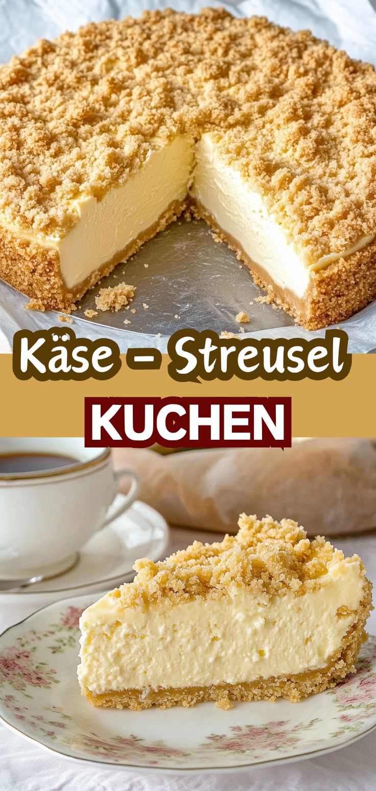 Käsekuchen mit Streuseln